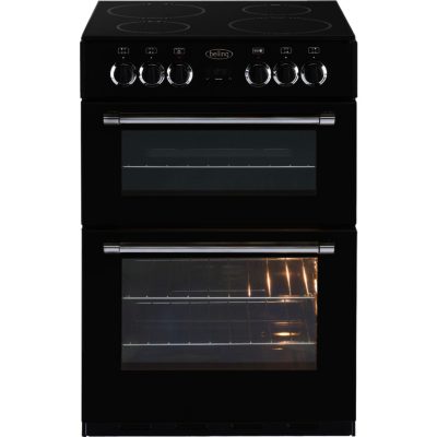 Belling Classic 60E60cm Electric Ceramic Cooker with Double Oven in Black